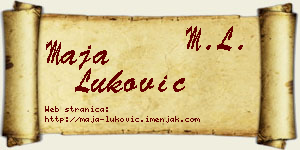 Maja Luković vizit kartica